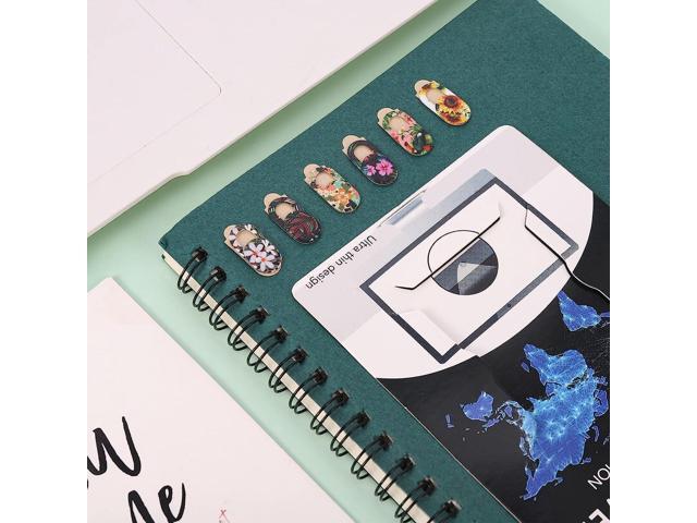 C 6 Pack Webcam Cover Slide Ultra Thin 0.027 inch Camera Laptop Cover Slider Flower Camera Blocker Web Camera Privacy Cover for Computer Desktop...