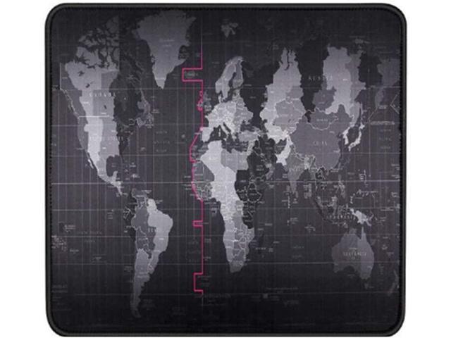 RGB Large Gaming Mouse Pad World Map Mousepad Computer Mouse Mat Anti-Slip Rubber Base Office Desk Mat Keyboard Pad (250X300X2mm)