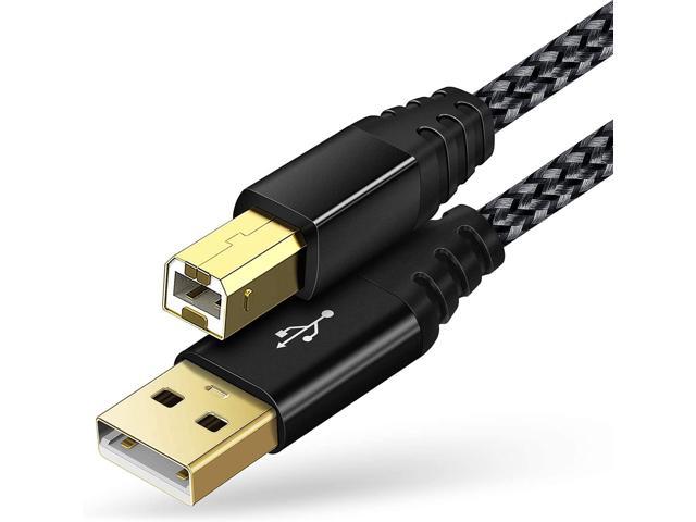 Printer Cablei 5ft/1.5m USB 2.0 Type A Male to B Male Computer Scanner Cord High Speed Compatible for Brother, HP, Canon, Lexmark, Dell, Xerox.