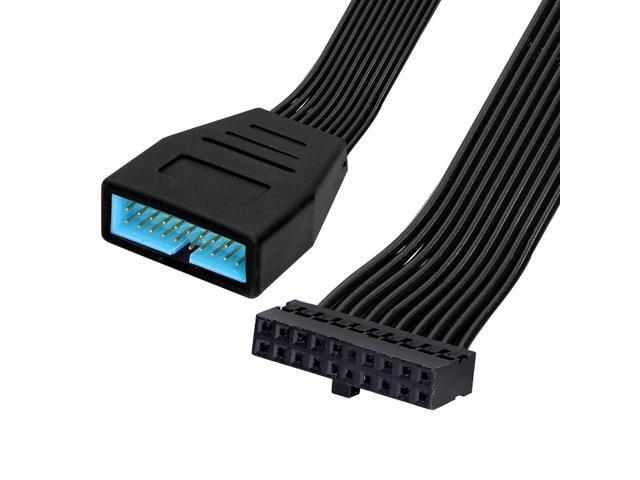 GINTOOYUN USB 3.0 Header Extension Cable,USB 3.0 19/20 Pin Male to Female Internal Extension Adapter(5.9 inch)