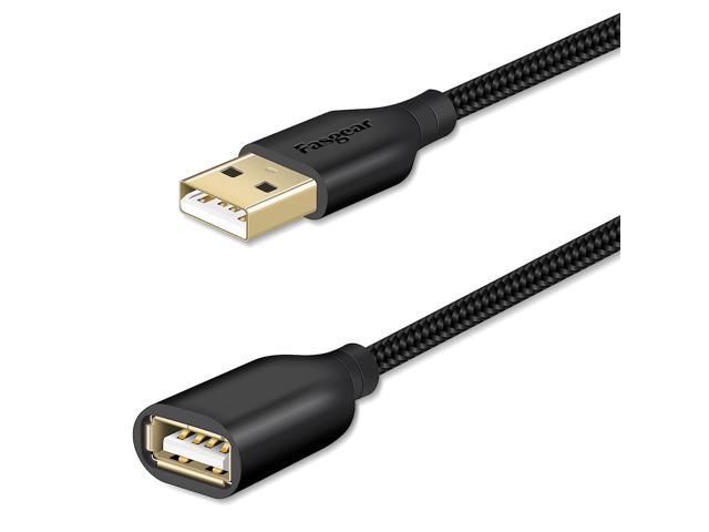 F USB 2.0 Extension Cable: a Male to a Female USB Extension Lead for Charging and Syncing - USB Extender for Printers Cameras Mouse Keyboards & .
