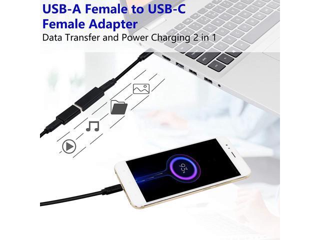 CERRXIAN USB C 3.1 Female to USB 3.0 Type A Female Adapter Double-Sided 5Gbps Support Data Sync and Charging(FF)