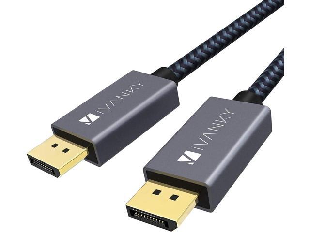 IVANKY DisplayPort Cable 15ft, DP Cable, [4K@60Hz, 2K@165Hz, 2K@144Hz], Nylon Braided High Speed DisplayPort 1.2 Cable, Compatible with PC, Laptop, TV