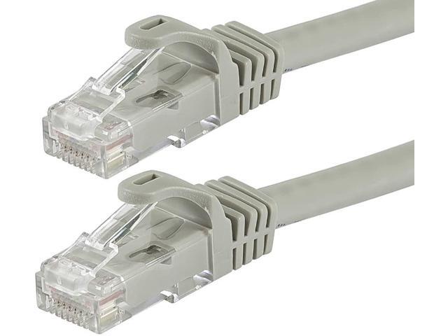 Monoprice Cat5e Ethernet Patch Cable - 14 Feet - Gray Network Internet Cord - Snagless RJ45, Stranded, 350Mhz, UTP, Pure Bare Copper Wire, 24AWG...