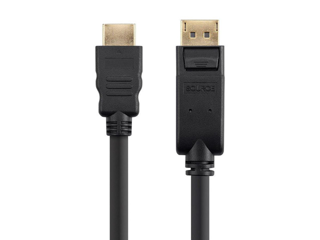 Monoprice DisplayPort 1.2a to HDTV Cable - 6 Feet Supports Up to 4K Resolution And 3D Video - Select Series, 6ft, Black