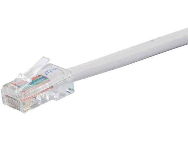 Monoprice Cat6 Ethernet Patch Cable - 1 Feet - White, RJ45, Stranded, 550Mhz, UTP, Pure Bare Copper Wire, 24AWG - Zeroboot Series