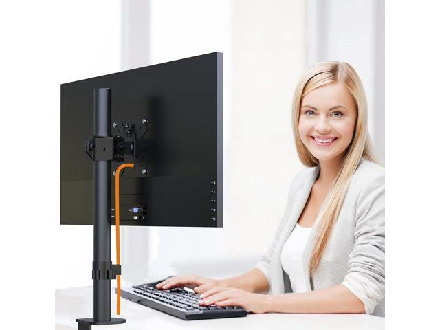 Bracwiser Single Fully Adjustable Monitor Arm Stand Mount Fits One Screen 13-32 inch 22lbs for Monitor Computer Screen 13 15 17 19 20 22 23 24 26...