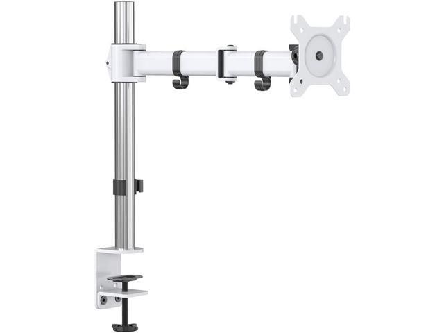 SHOPPINGALL Single LCD LED Monitor Mount Stand with Adjustable Arm for 13'-32' Monitor with Desk Clamp and Grommet Mounting Options in The Box -.