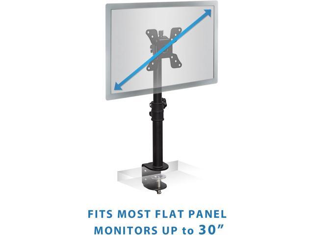 Mount-It! Single VESA Monitor Mount Vertical Monitor Desk Stand Telescoping Pole Height Adjustable Fits 19 20 21 22 23 24 27 29 30 Inch...