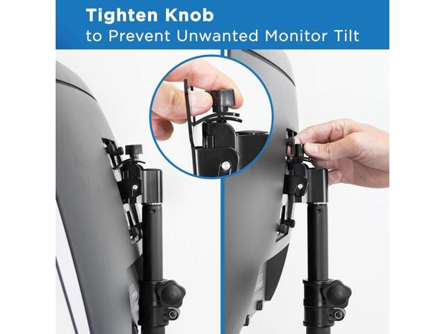 Mount-It! Single VESA Monitor Mount Vertical Monitor Desk Stand Telescoping Pole Height Adjustable Fits 19 20 21 22 23 24 27 29 30 Inch...