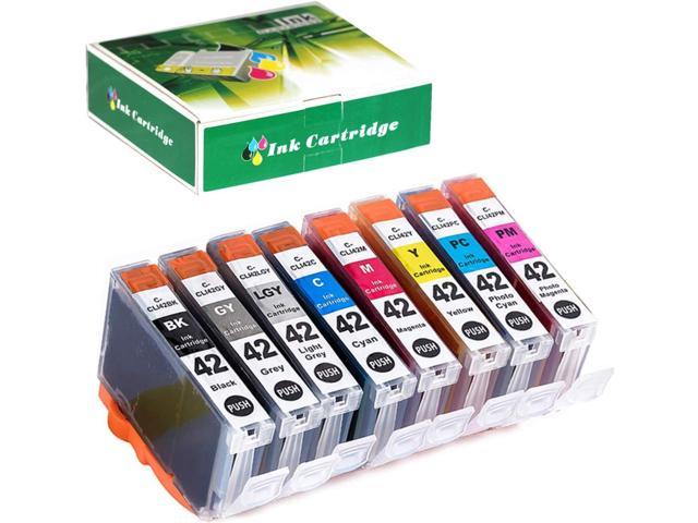 8 Pack CLI-42 CLI42 Compatible Ink Cartridges Use for Canon Pixma Pro-100 Pro 100 Pro-100S (1BK, 1C, 1GY, 1LGY, 1M, 1Y, 1PC, 1PM)