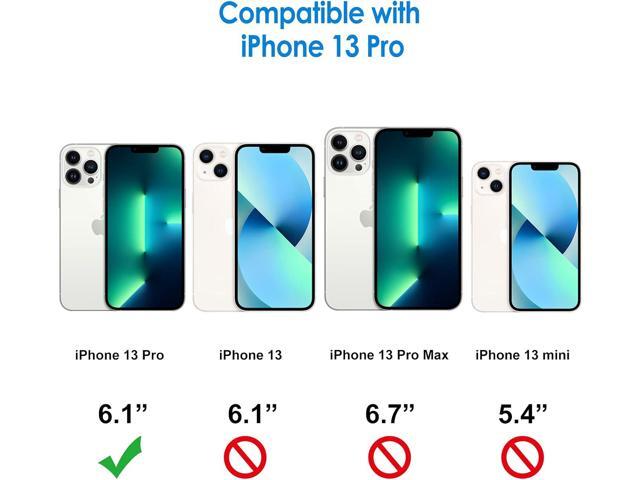 Case for iPhone 13 Pro 6.1-Inch, Non-Yellowing Shockproof Phone Bumper Cover, Anti-Scratch Clear Back (Clear)