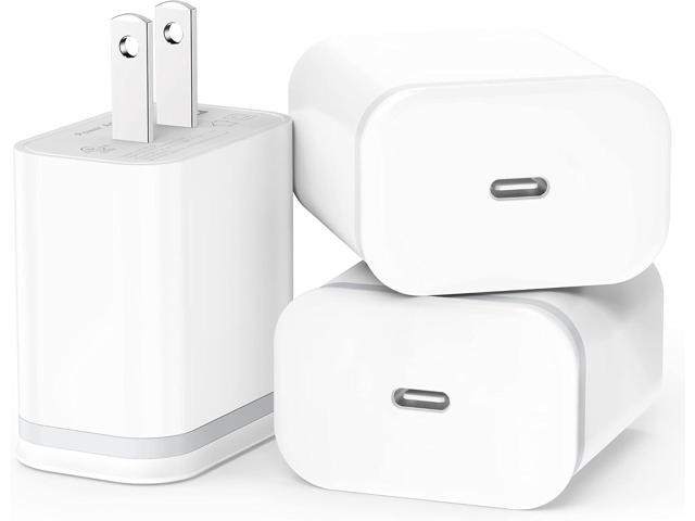 for iPhone 17 16 Charger, Fast Charging USB C Block 3-Pack 20W Type-C Phone Wall Plug Portable Power Adapter USBC Brick USB-C Box 15 14 13 12 11...