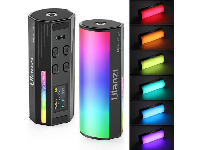 ULANZI RGB Light Wand, 360° Full Color Magnetic Mini Light Stick for Video Photography, 2500-9000K 2000mAh Rechargeable Handheld LED Light Tube for.