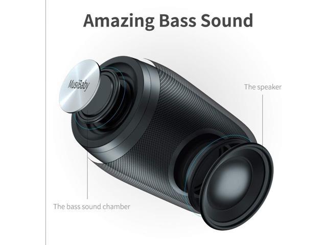 Bluetooth Speaker,MusiBaby Speaker,Wireless,Outdoor, Waterproof,Portable Speaker,Dual Pairing, Bluetooth 5.0,Loud Stereo,Booming Bass,1500 Mins...