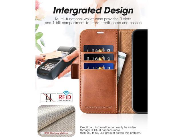 OCASE Retro Series Compatible with iPhone 13 Wallet Case with Card Holders [RFID Blocking][TPU Inner Shell ][Kickstand] PU Leather Flip Folio...
