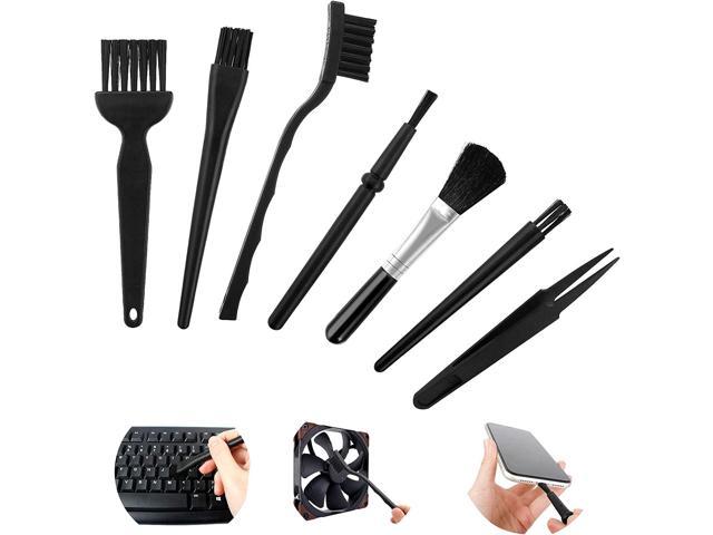 7 in 1 Anti Static Cleaning Brush Set Keyboard Brush Multipurpose Conductive Ground ESD Plastic Handle Nylon Dust Cleaning Brush Kit for Computer.
