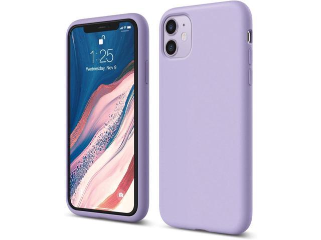 Compatible with iPhone 11 Case, Liquid Silicone Case, Full Body Protective Cover, Anti-Scratch Soft Microfiber Lining, 6.1 inch (Lavender)