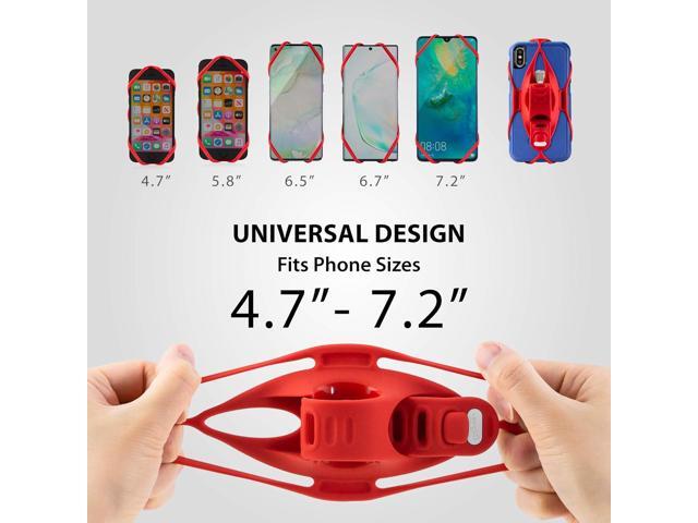 BONE Bike Tie 4, Bike Cell Phone Mount for Handlebar, Scratch-Free Silicone Holder with Anti-Slip Design, Universal Cycling Phone Holder Compatible...