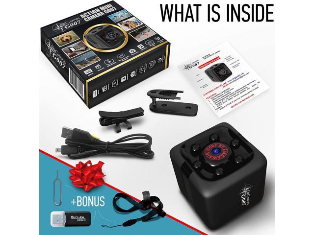 Mini Spy Camera 1080P Hidden Camera - Portable Small HD Nanny Cam with Night Vision and Motion Detection - Indoor Covert Security Camera for Home...
