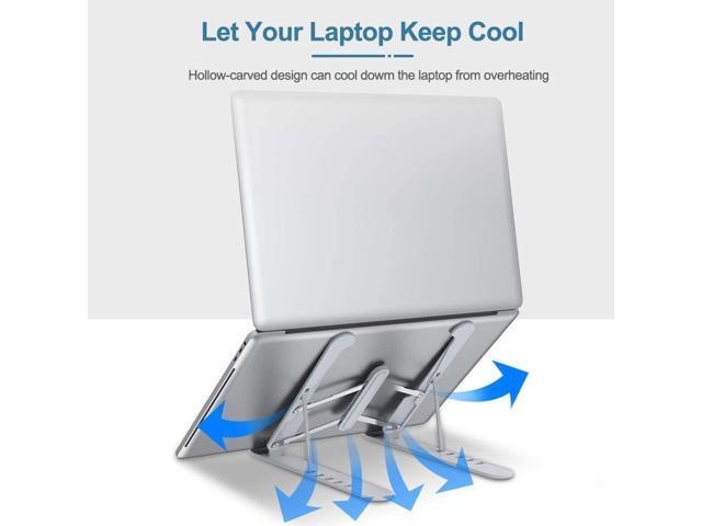 Laptop Stand, Laptop Riser for Desk Portable Desktop Laptop Holder for Desk and Bed, 6-Levels Angles Adjustable Height Notebook Mount,...