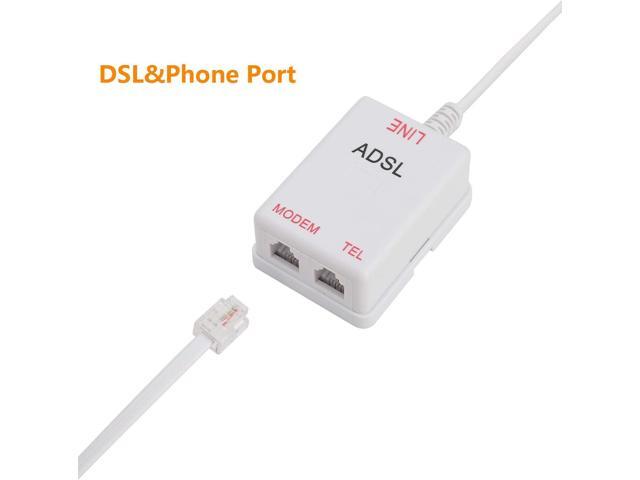 Uvital in-line DSL Filter Splitter/in-line DSL Filter, RJ11 6P2C Male to 2 Female Telephone DSL Modem, ADSL Splitter Filter, DSL Filter for...