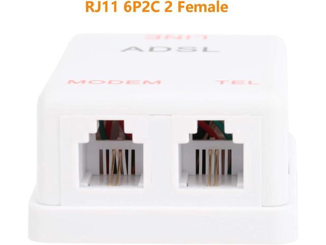 Uvital in-line DSL Filter Splitter/in-line DSL Filter, RJ11 6P2C Male to 2 Female Telephone DSL Modem, ADSL Splitter Filter, DSL Filter for...