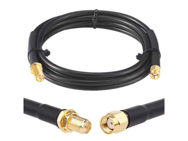 RP-SMA Male to RP-SMA Female Cable 6ft, Low Loss RG58 RP-SMA Cable WiFi Antenna Extension Coax Cable for WiFi LAN Router Wireless Network Card.