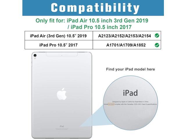ProCase Smart Casefor 10.5 iPad Air 3rd Generation 2019 / iPad Pro 2017, Slim Stand Cover with Translucent Frosted Back for iPad Air 3 -Black