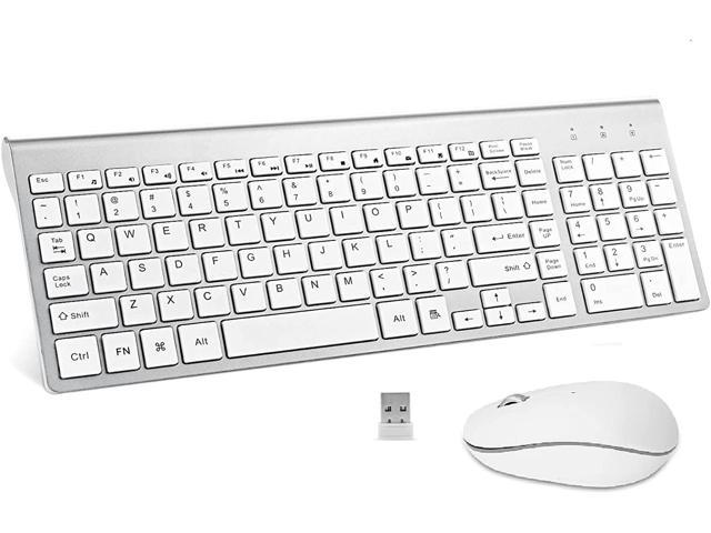 Wireless Keyboard and Mouse Combo - Compact Full-size USB Receiver Keyboard with Numeric Keypad Set Ergonomic Mouse for PC Desktop Computer Laptop.