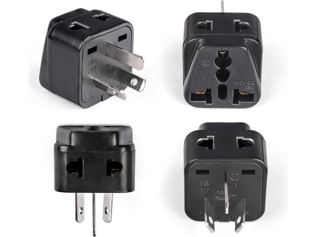 OREI Australia, New Zealand, China Power Plug Adapter, AU Travel Adapter 2 in 1 USA Grounded Outlet Universal Socket - Type I - Fiji, Argentina - 4...