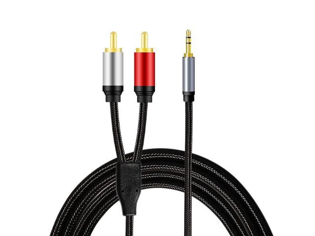 3.5mm Male to 2RCA Audio Cable 3Ft,B 1/8' TRS Stereo to Dual RCA Jack Adapter for Smartphones, MP3, Tablets, Home Theater