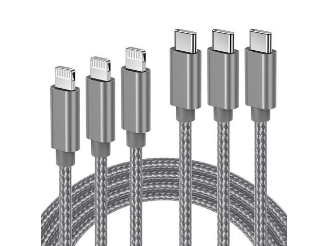 Quntis USB C to Lightning Cable MFi Certified, iPhone 13 Charger Cable 3Pack [3/6/10 FT] Nylon Braided Type C to Lightning Cable Compatible with...