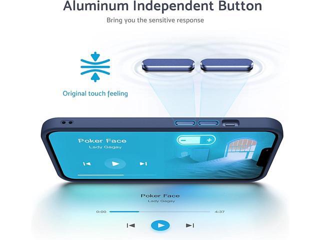 Anqrp Designed for iPhone 14/13 Case, [Support Wireless Charging] Soft Silicone Slim Anti-Scratch Case for iPhone 14/13 6.1 inch, Blue