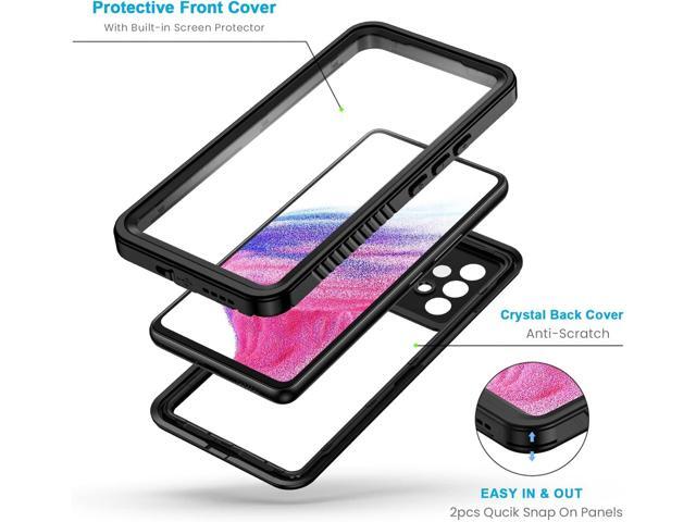 Lanhiem for Samsung Galaxy A53 5G Case, IP68 Waterproof Dustproof with Built-in Screen Protector, Heavy Duty Full Body Protective Phone Case for...