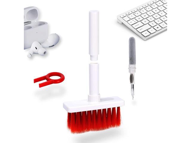 Multi-Function Keyboard Brush Cleaner, Computer Cleaning Kits with Soft Brush, Metal Nib and Keycap Puller, Multi-Function 5 in 1 Cleaning Tools.