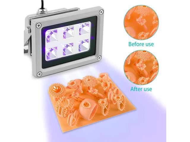 3D Printer UV Resin Curing Light for SLA/DLP 3D Printer Solidify Photosensitive Resin 405nm UV Resin with 6W Output Affect, DIY Curing Enclosue