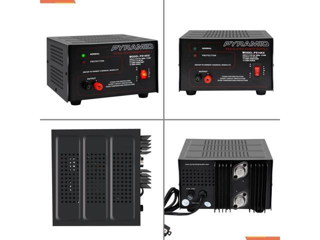 Pyramid Universal Compact Bench Power Supply - 12 Amp Linear Regulated Home Lab Benchtop AC-to-DC 12V Converter w/ 13.8 Volt DC 115V AC 270 Watt...