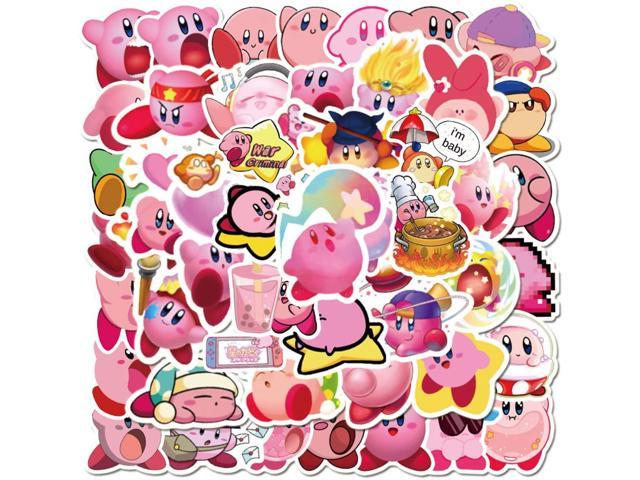 Kirby Stickers 50 PCS Vinyl Waterproof Stickers for Laptop, Skateboard, Water Bottles, Computer, Phone, Guitar, Stickers for Game Stickers Kids.