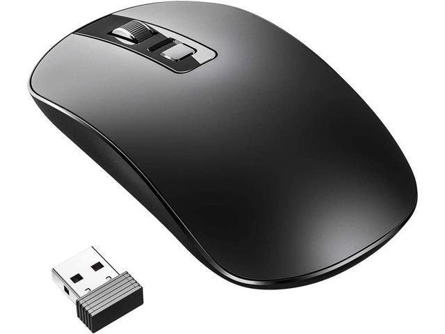 Wireless Mouse, Slim & Noiseless 2.4G USB PC Laptop Computer Cordless Mice with Nano Receiver,1600 DPI Mouse, Home & Office for Windows Mac Linux Vista.