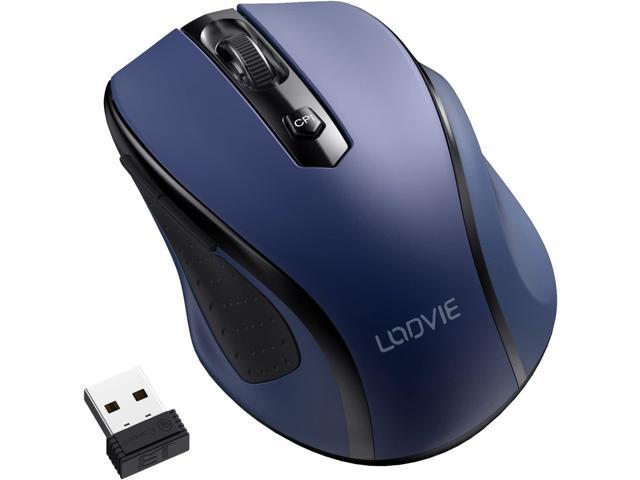 Wireless Mouse for Laptop,2400 DPI Wireless Computer Mouse with 6 Buttons,2.4G Ergonomic USB Cordless Mouse,15 Months Battery Life Mouse for Laptop.