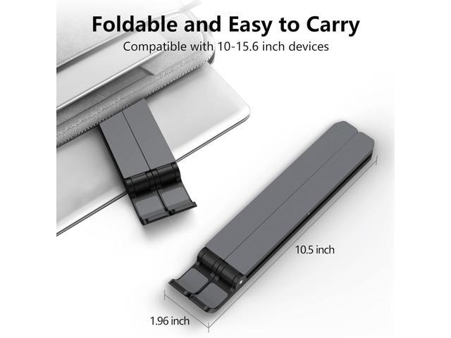 Tonmom Laptop Stand for Desk, Adjustable Laptop Riser ABS+Silicone Foldable Portable Laptop Holder, Ventilated Cooling Notebook Stand for 10-15.6...