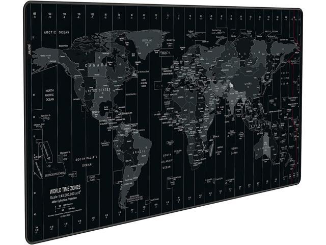 New Upgraded Version World Map Mouse Pad Tapis de Souris Gaming Large Size 35.4 X 15.7X 0.12inches Desk Mat with Personalized Design for Work.