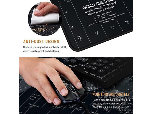 New Upgraded Version World Map Mouse Pad Tapis de Souris Gaming Large Size 35.4 X 15.7X 0.12inches Desk Mat with Personalized Design for Work...