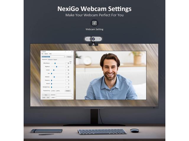 NexiGo N660P 1080P 60FPS Webcam with Software Control, Dual Microphone & Cover, Autofocus, HD USB Computer Web Camera, for...