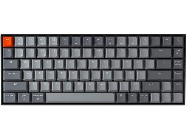 K2 Wireless Bluetooth/USB Wired Gaming Mechanical Keyboard, Compact 84-Key White LED Backlight N-Key Rollover for Mac Windows, Plastic Frame.