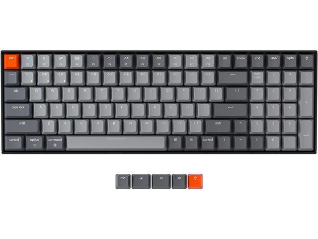 Keychron K4 Wireless Mechanical Gaming Keyboard with White LED Backlight/Gateron G Pro Brown Switch/Wired USB C/96% Layout, 100 Keys Bluetooth.