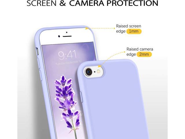 iPhone SE 2022 Case,iPhone SE 2020/8/7 Cases, Liquid Silicone Soft Gel Rubber Slim Mobile Phone Cover with Microfiber Cloth Lining Cushion...