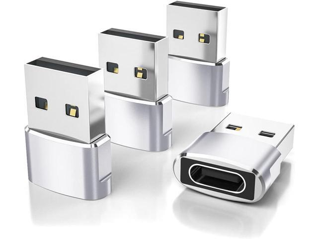KEHIPI USB to USB C Adapter 4 Pack,Type C Female to USB A Male Charger Connector for Apple iPhone 12 13 14 15,iPad 8 8th 9 9th 10 10th Air 4th 5...