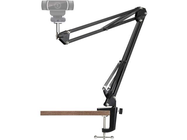 Webcam Stand - 14 Inch Suspension Scissor Durable Bracket with Aluminum Desk Clamp Mount - Built-in 1/4' Screw for Logitech Webcam C930e, C930, C920.